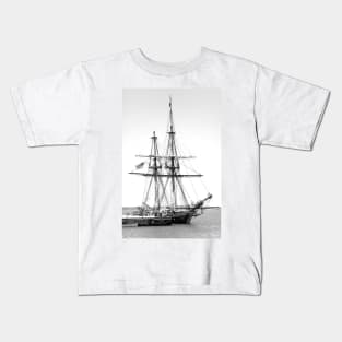 Sailboat Docked in Cleveland Harbor Kids T-Shirt